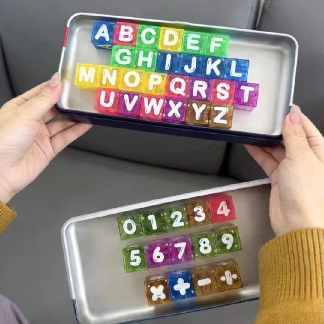 LernWürfel - Magnetisches Buchstaben- und Zahlen-Lernset