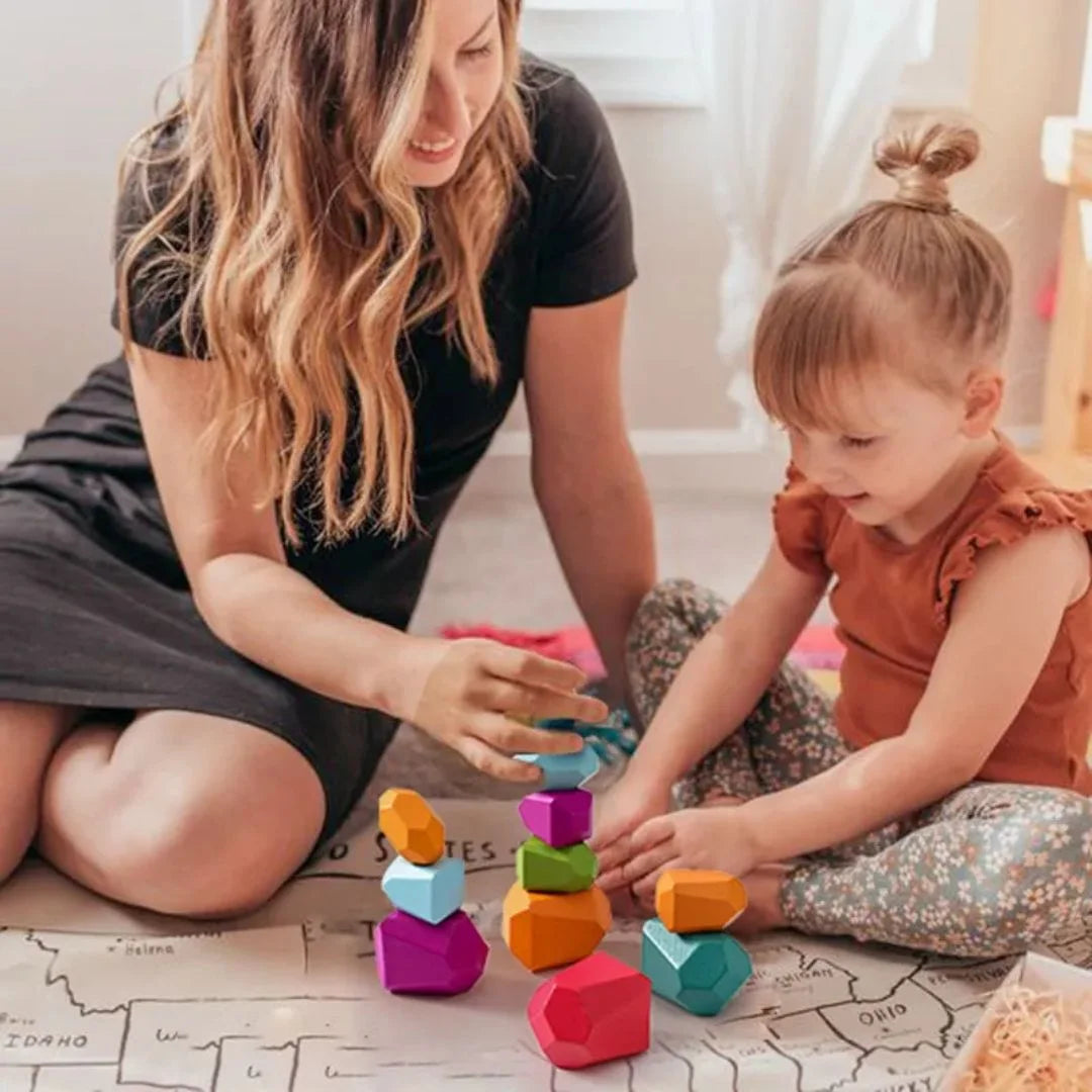 Montessori Holz Balanciersteine für Kinder