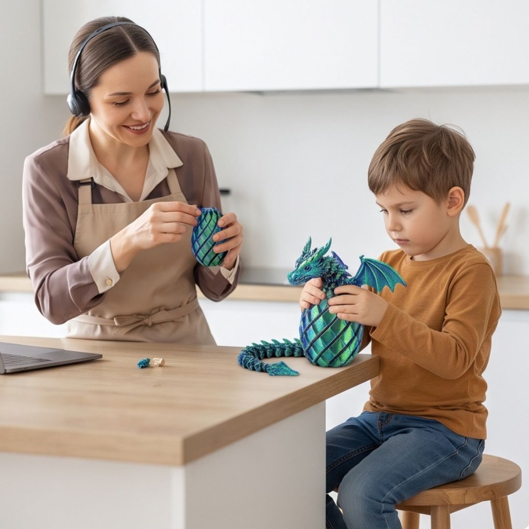 TwistDragon - Verwandelbares Drachen-Fidget-Spielzeug