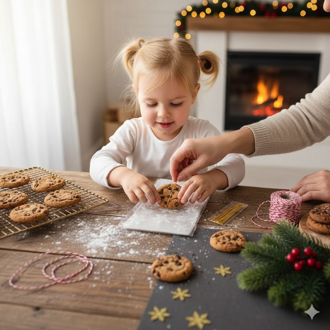 Weihnachtliche Plätzchen Verpackung - 50er Set
