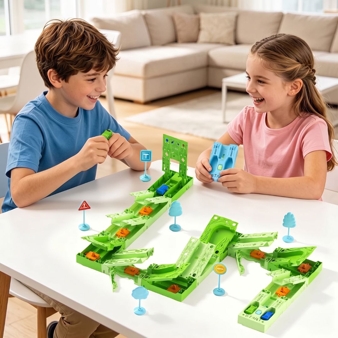 GravityRacer - Renn- und Baustrecken-Set für Kinder
