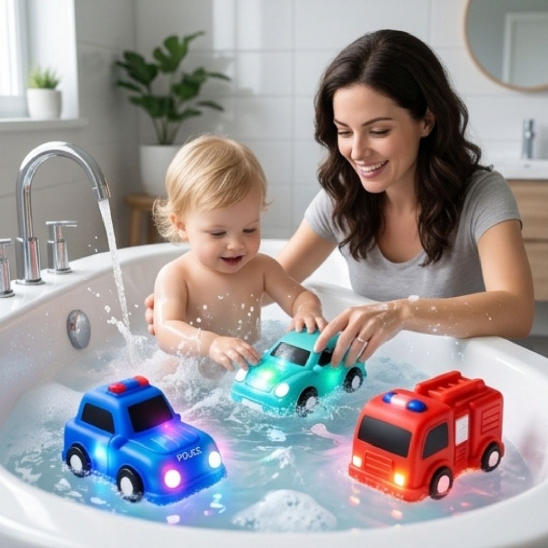 WasserRenner - Leuchtende Badeautos