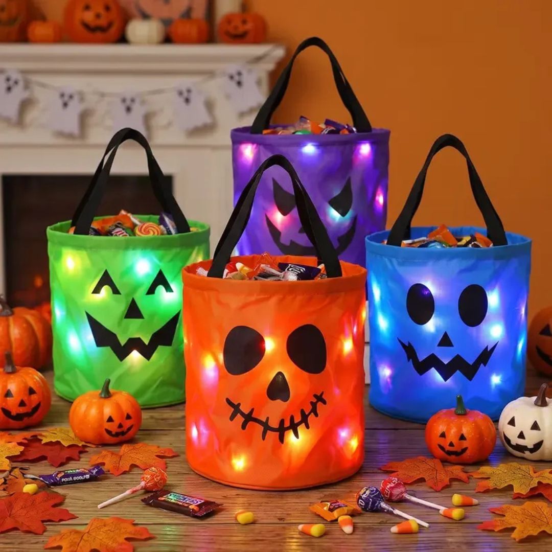 LeuchtTüte - Halloween Süßigkeitentasche mit LED