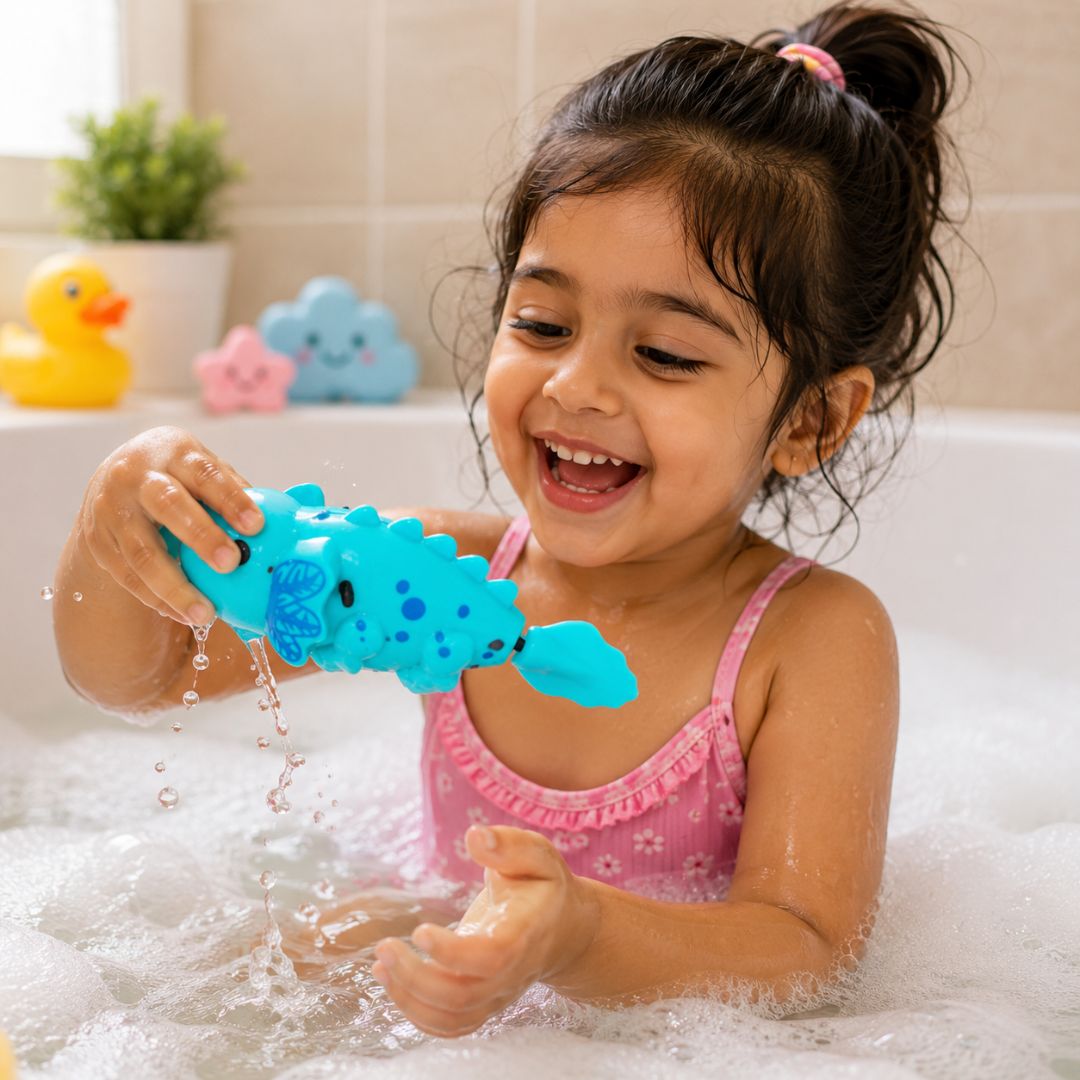 Leuchtende & schwimmende Fische für die Badewanne
