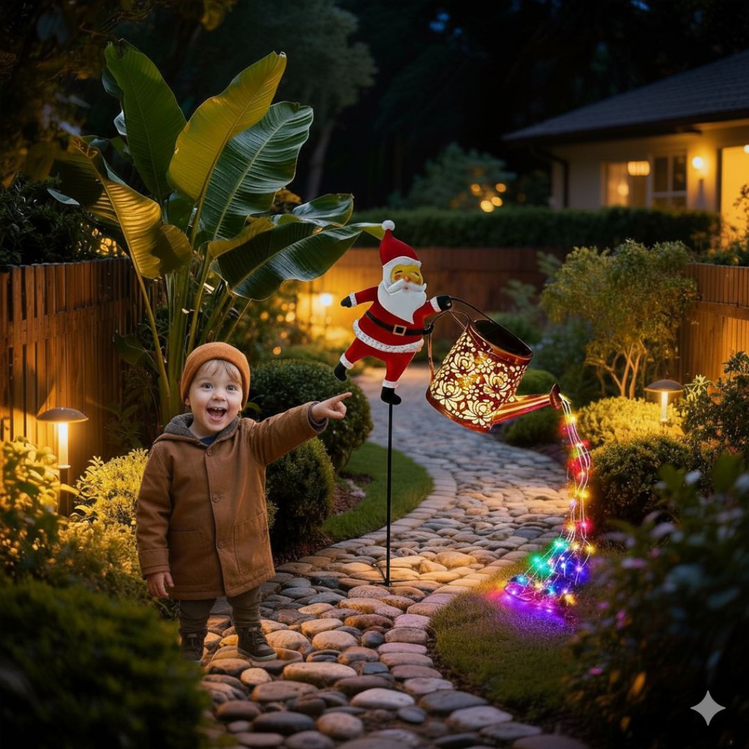 Endlos leuchtende Weihnachtsgießkanne (Solar)