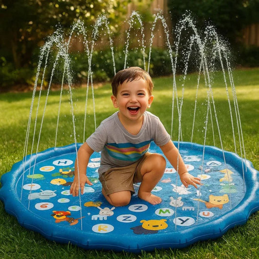 Spritzende Wassermatte für den Sommer