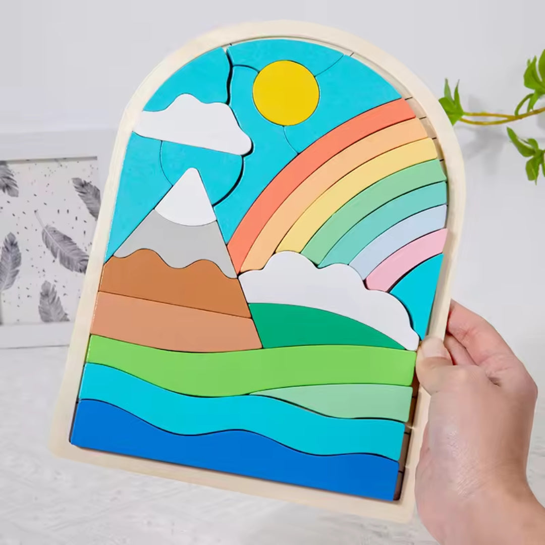 Bunte Regenbogen-Bausteine für Kinder