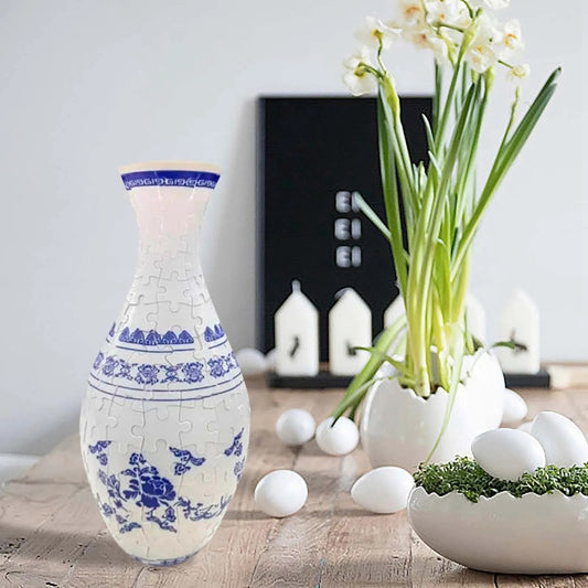 3D Puzzle Vase für echte Blumen