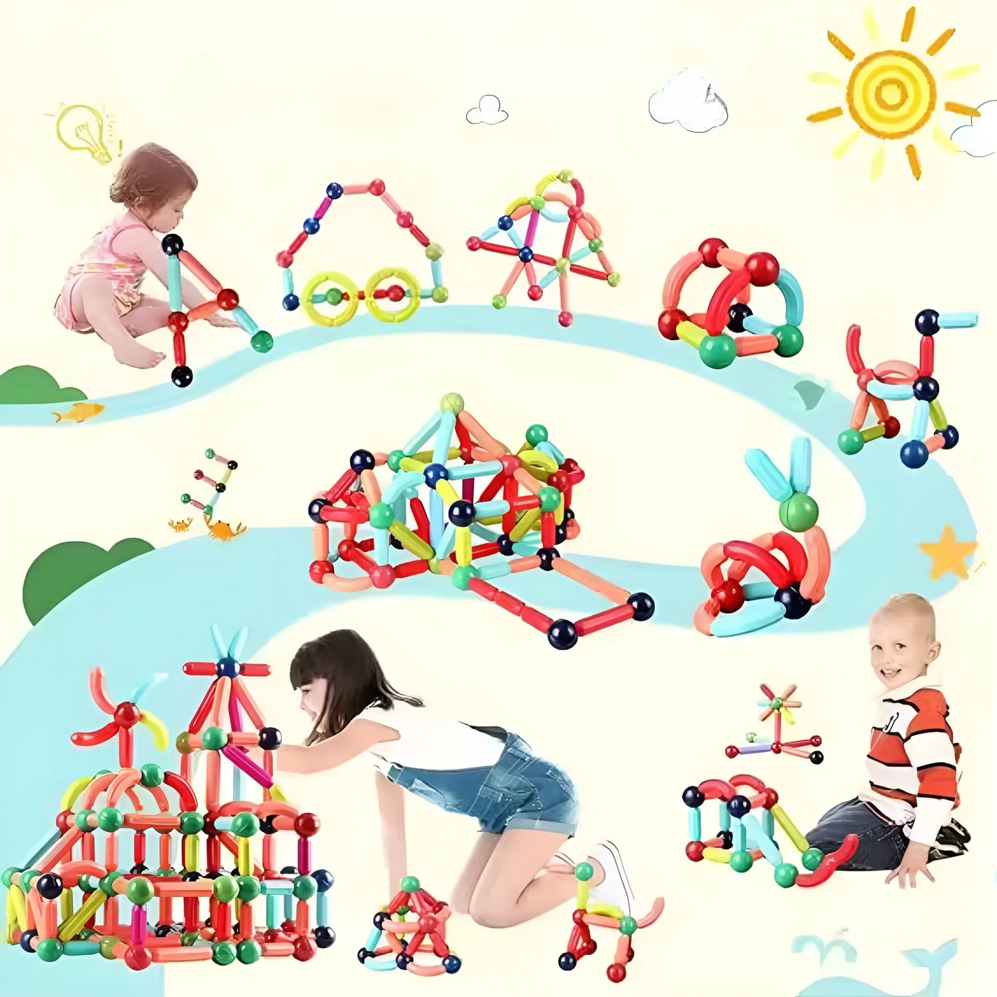 Magnet Baustein Spielset
