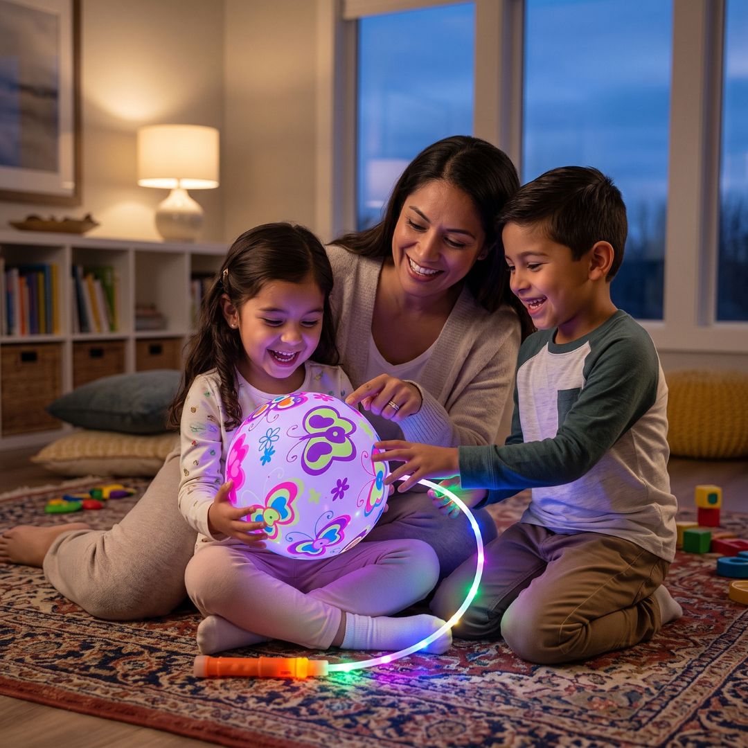 FlashBall - LED Springball mit Schnur