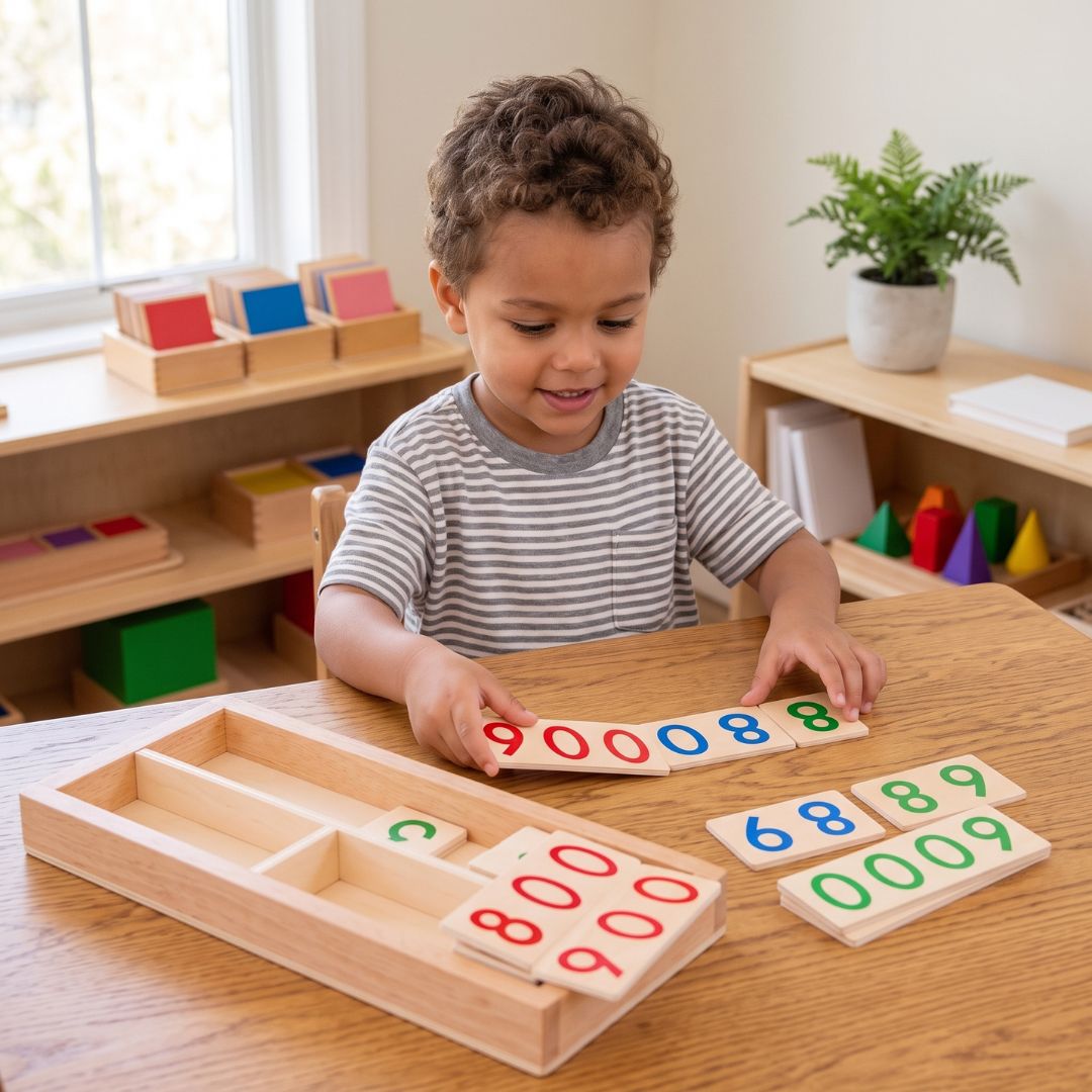 ZahlenFreund - Montessori Zähllernspiel aus Holz