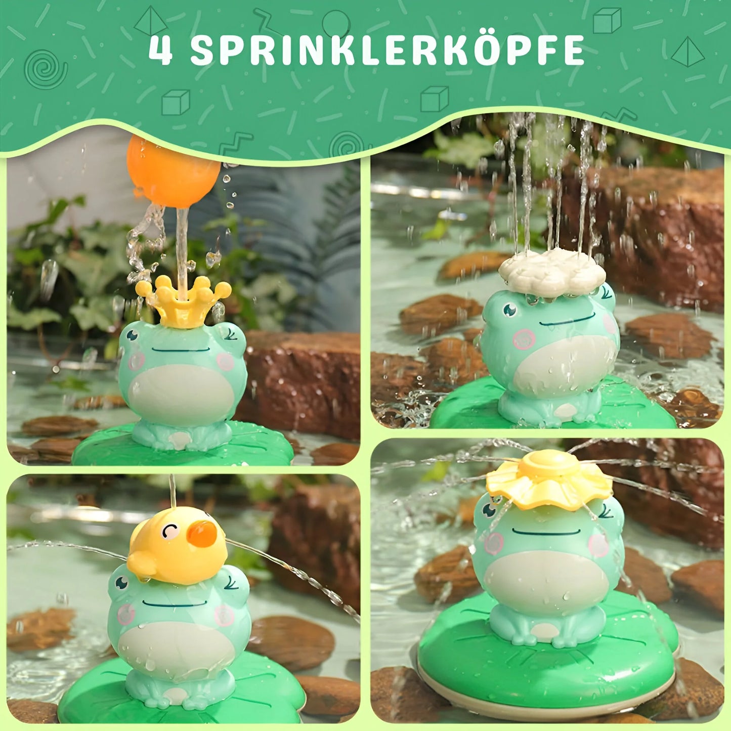 Froschfontäne für die Badewanne