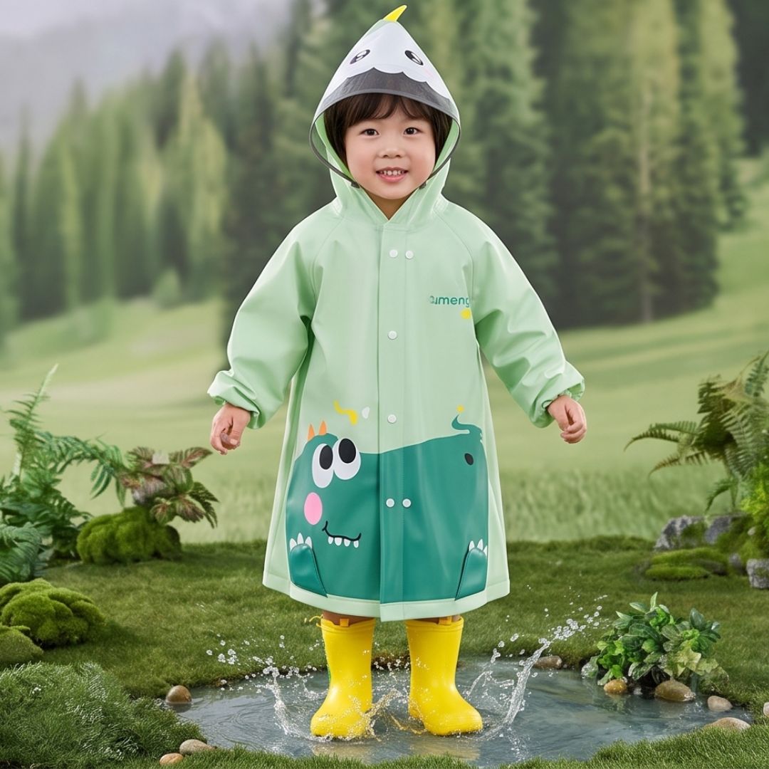 Wasserdichte Kinder Regenjacke im Tierdesign