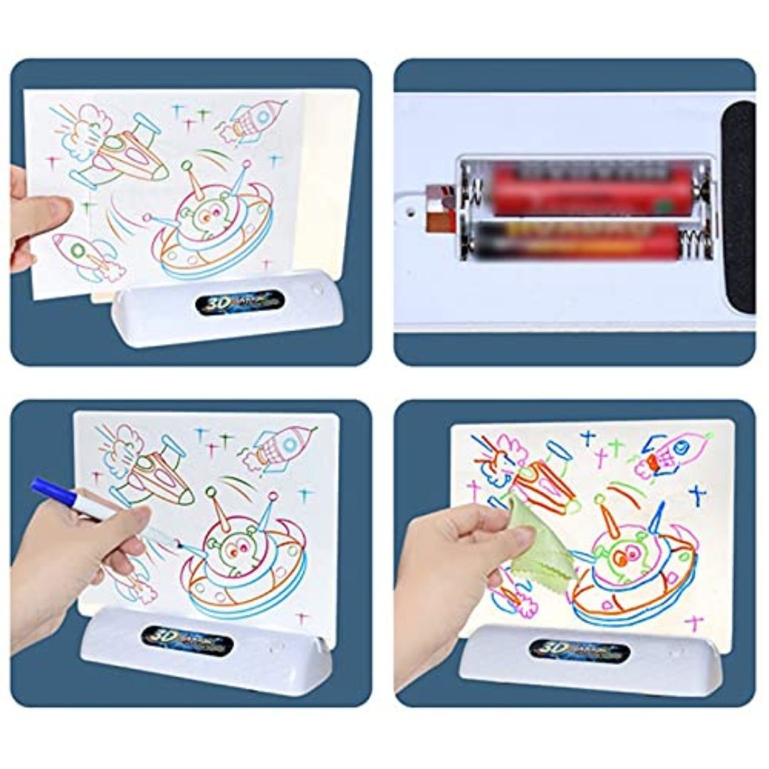 LichtKunst – Leuchtende 3D-Zeichentafel für Kinder