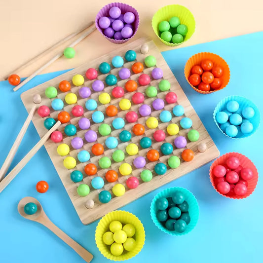 Montessori Holzkugel Sortierspiel