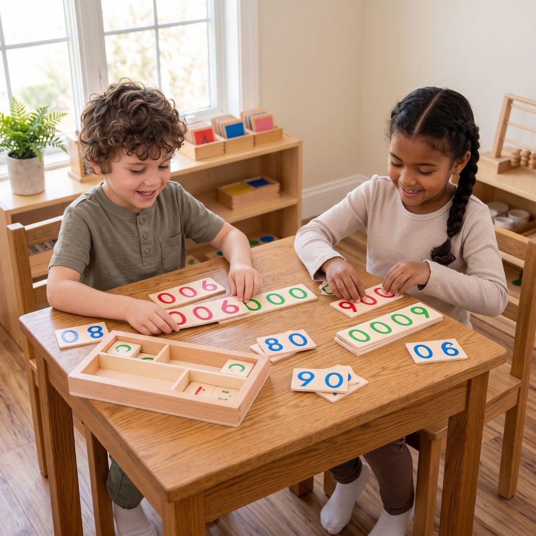 ZahlenFreund - Montessori Zähllernspiel aus Holz
