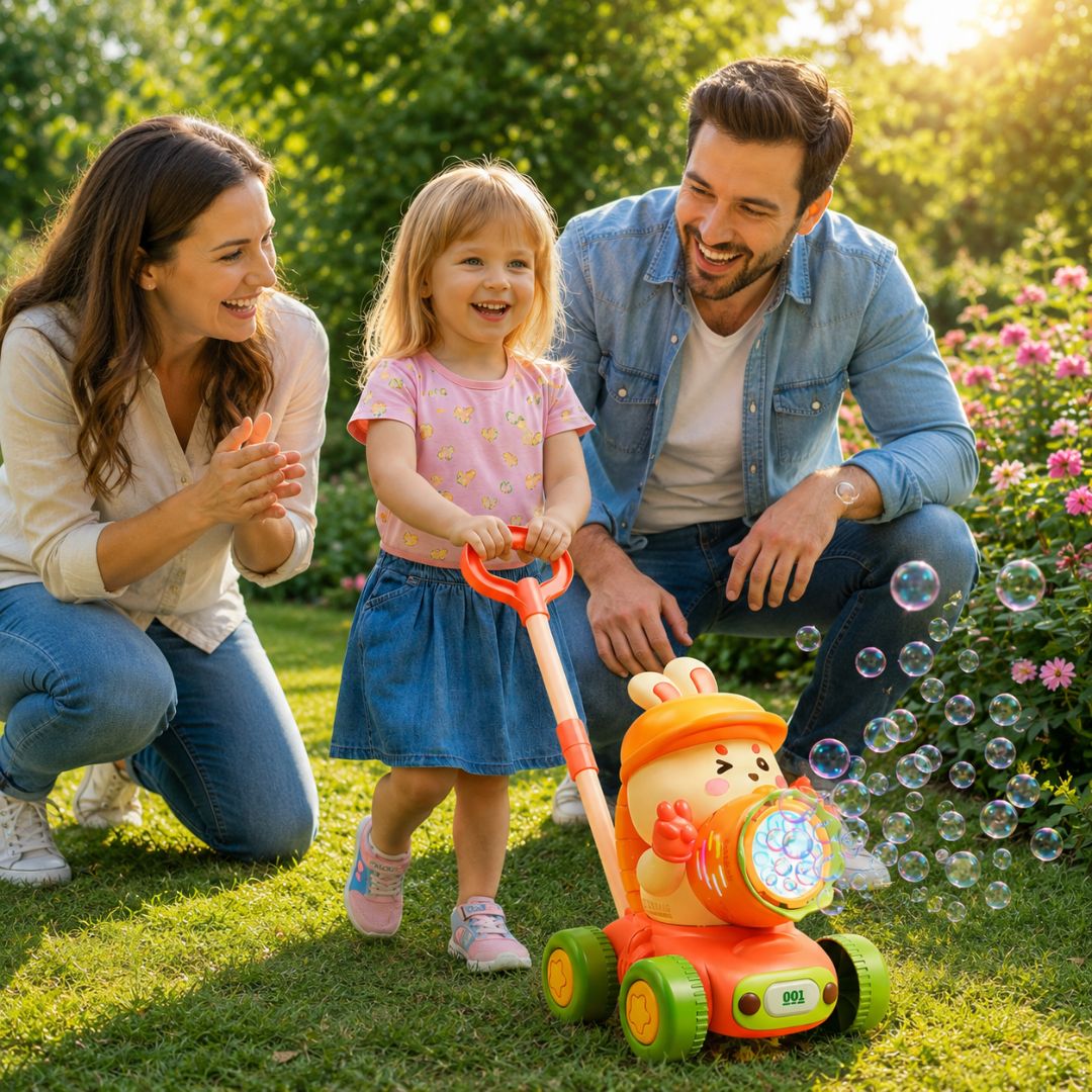 Seifenblasen Rasenmäher für Kinder