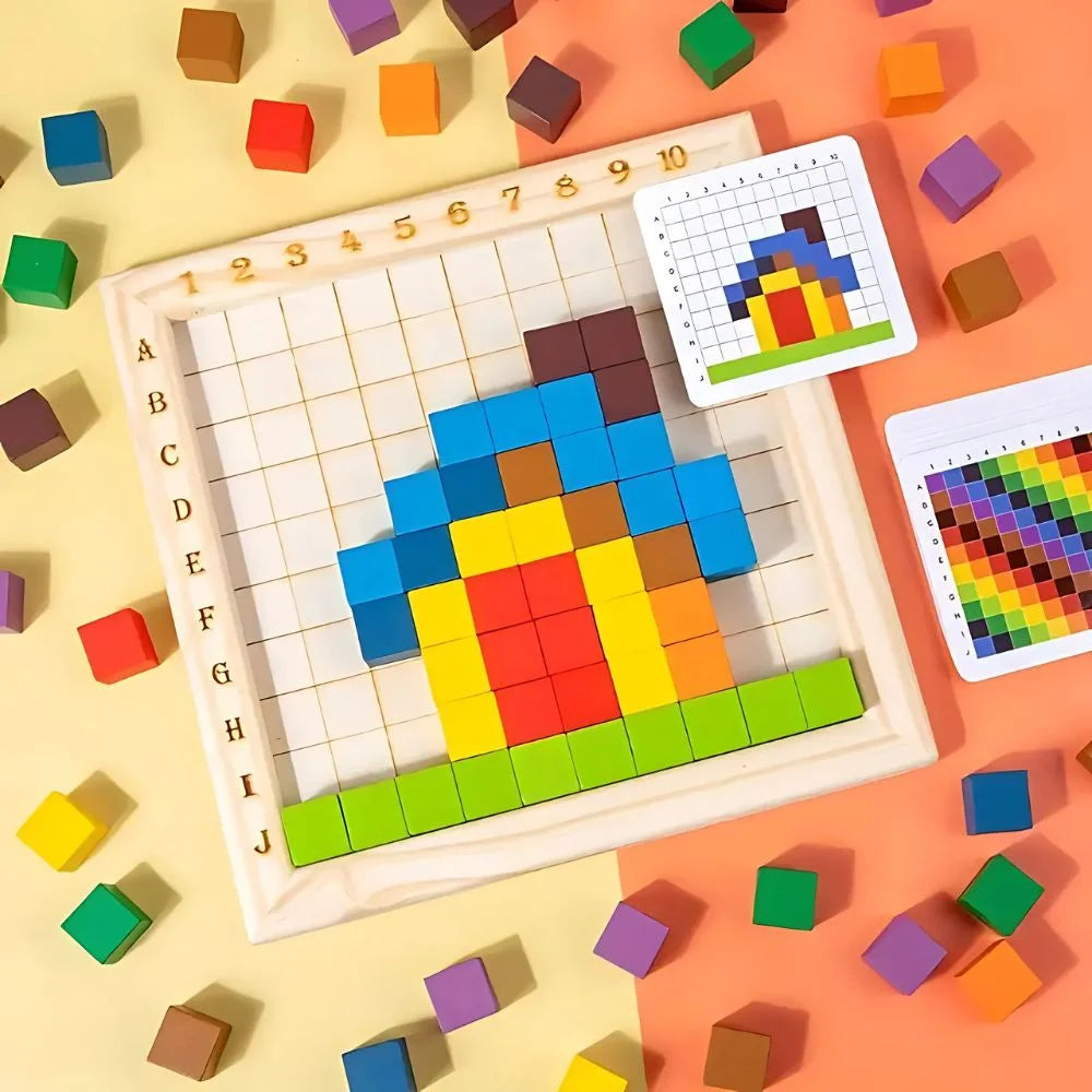 Montessori Farben Baukasten Spiel