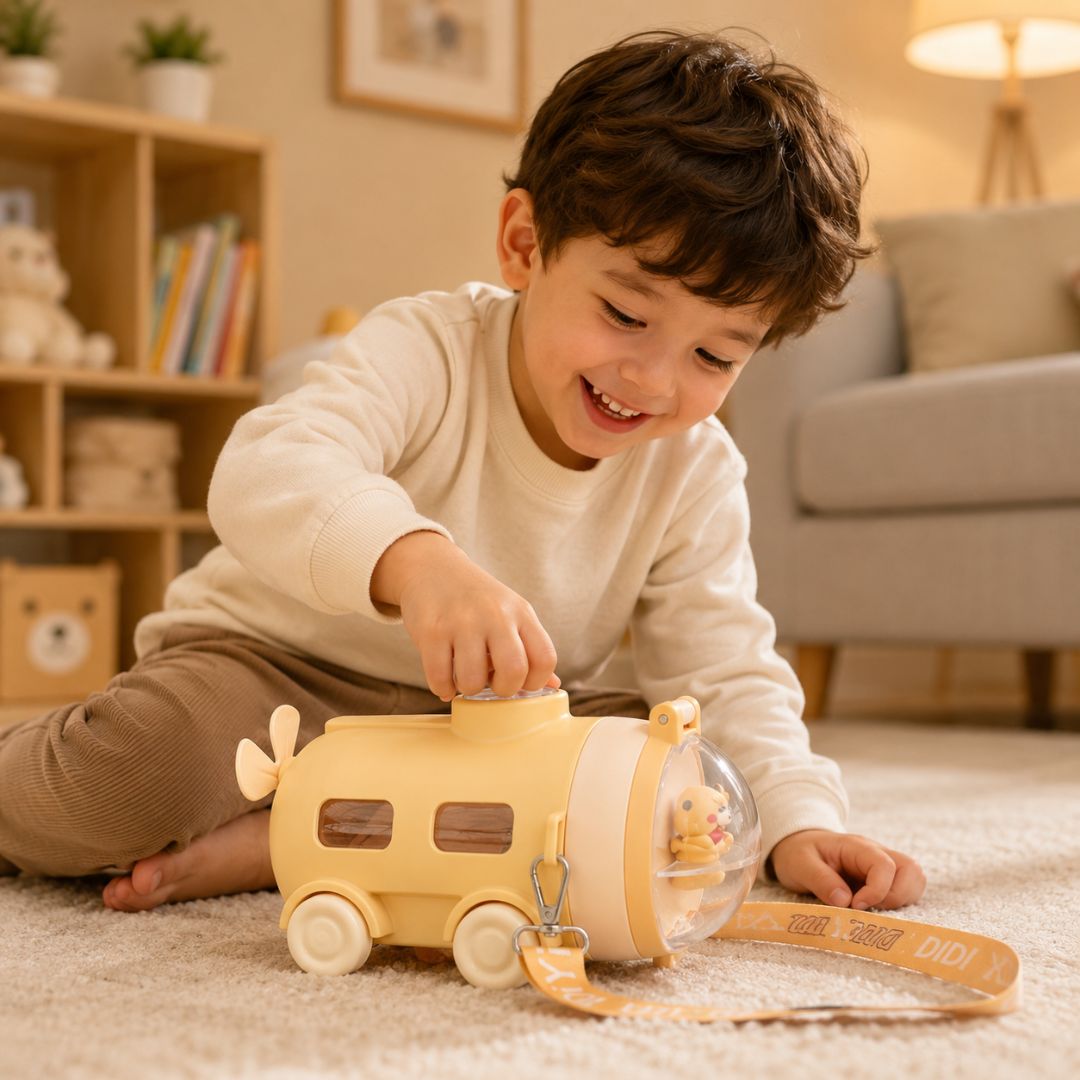 Schiebbare 500 ml Kinder Trinkflasche im Fahrzeugdesign