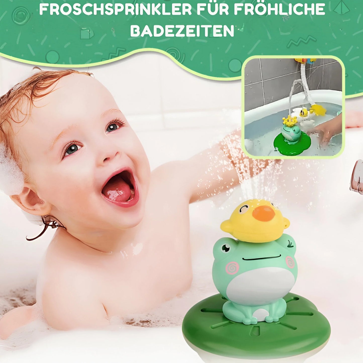 Froschfontäne für die Badewanne