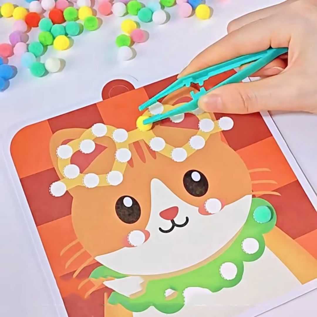 FlauschFreunde - Pompon Bastelset mit Tiermotiven