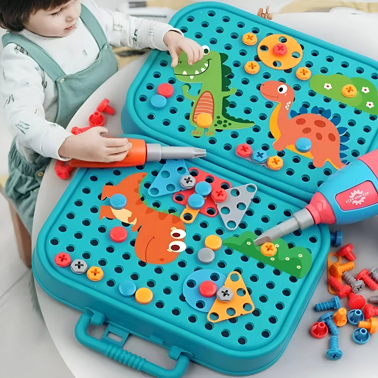 Montessori Werkzeugkoffer für kleine Bauarbeiter