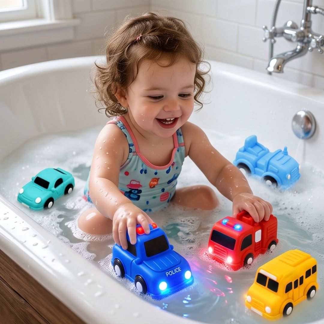 WasserRenner - Leuchtende Badeautos