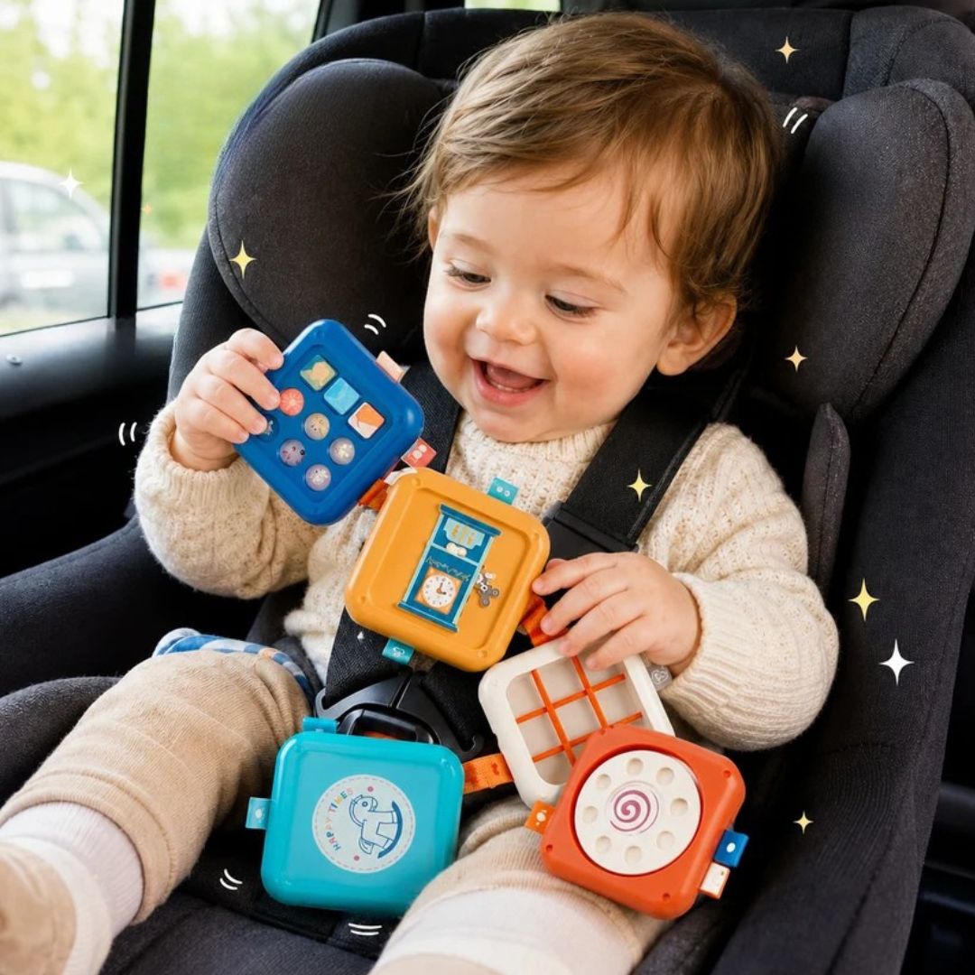 BusyBuddy - Klappbares Montessori-Reisespielzeug