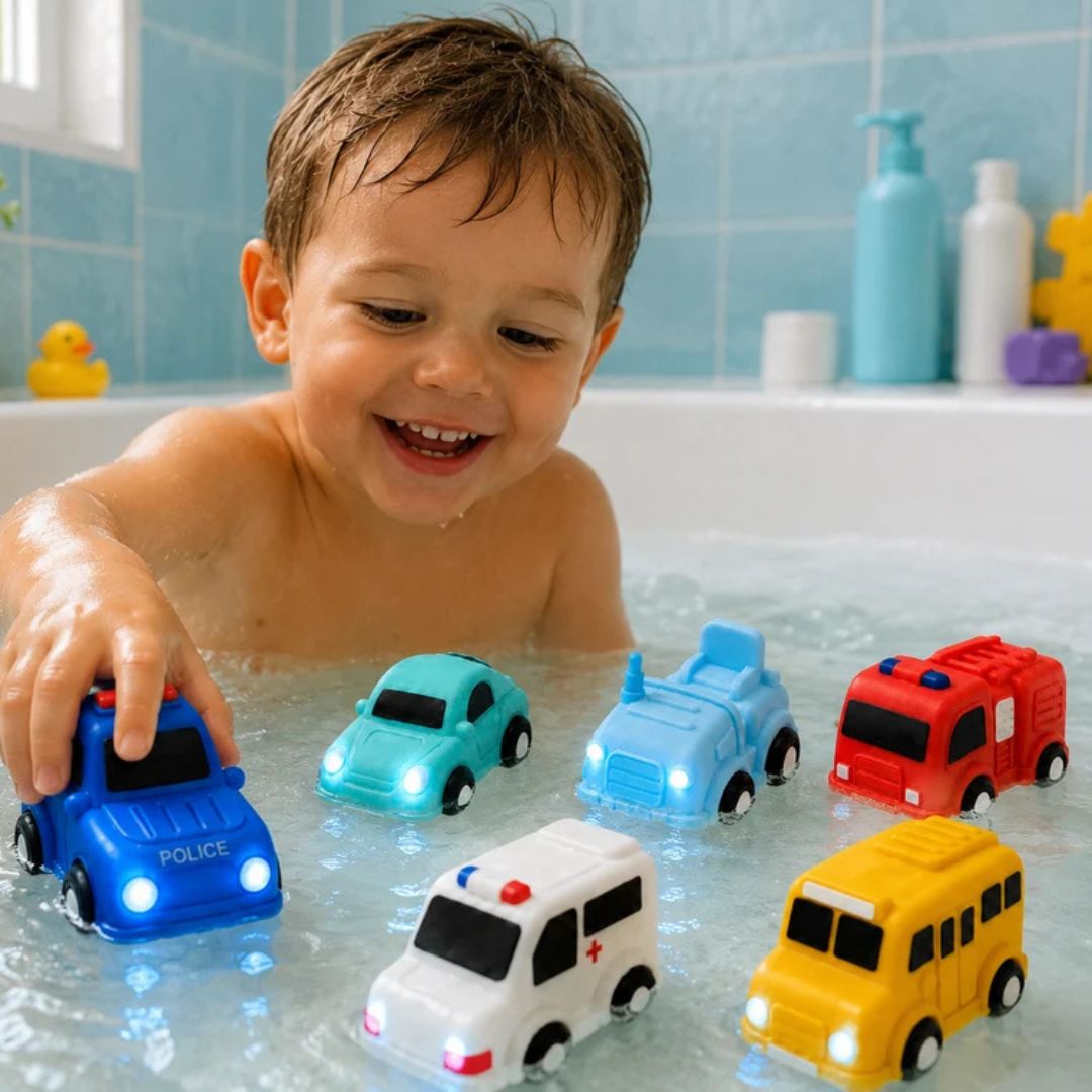 WasserRenner - Leuchtende Badeautos