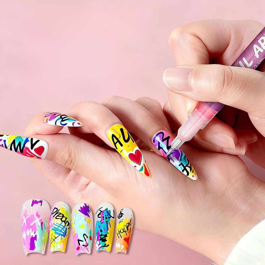 NagelKunst - 12-Farben Nagel-Art-Stifte-Set