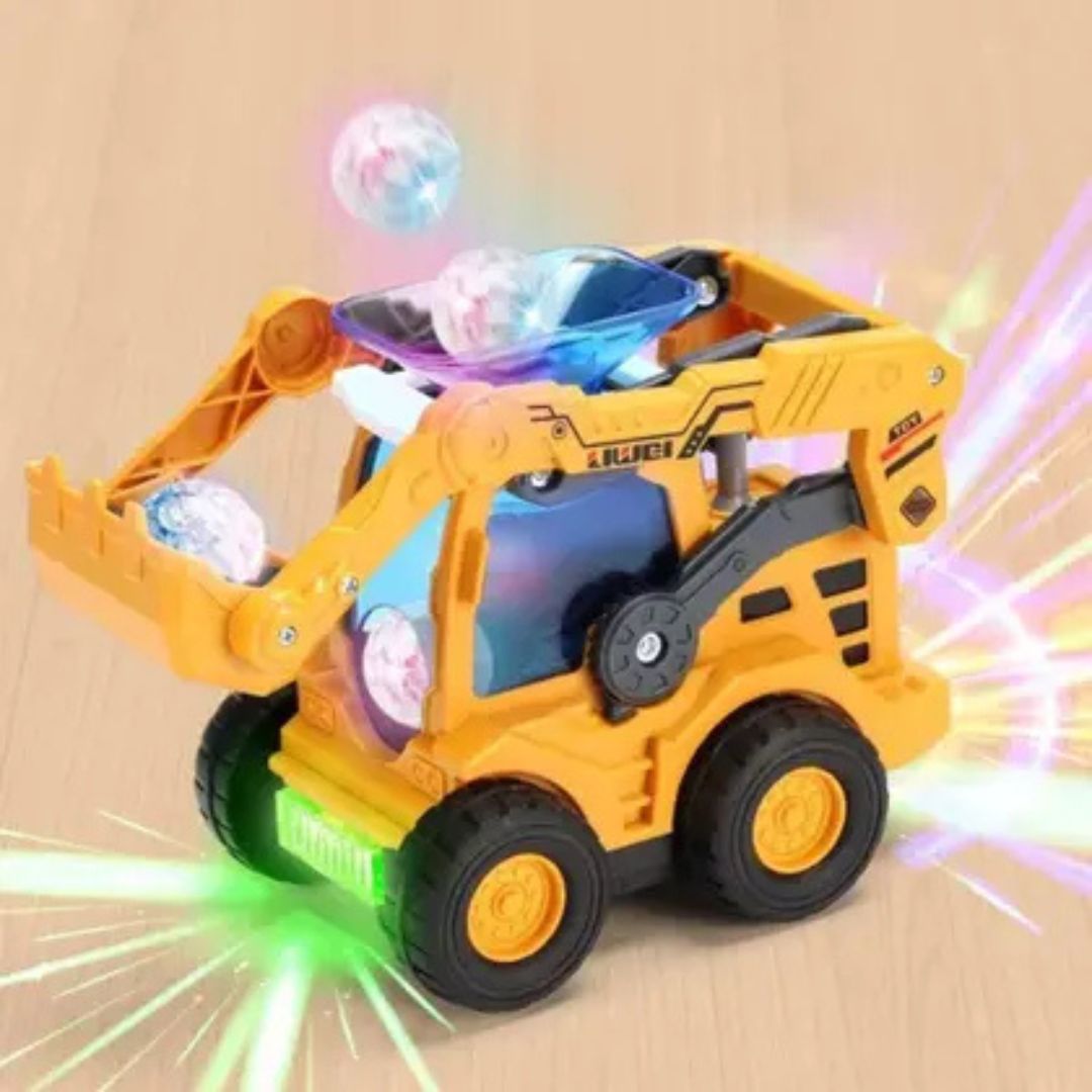 BauKugel - Leuchtender Bagger mit Ballwurf-Funktion