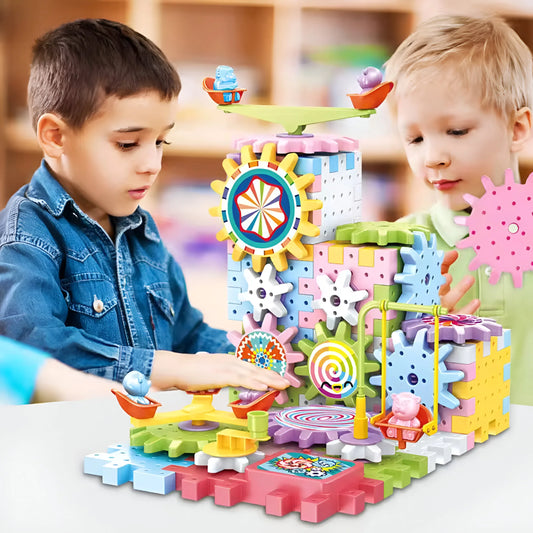 Montessori Zahnrad Baukasten Spiel