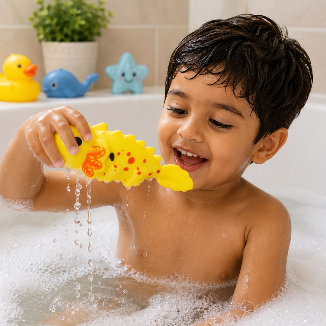 Leuchtende & schwimmende Fische für die Badewanne
