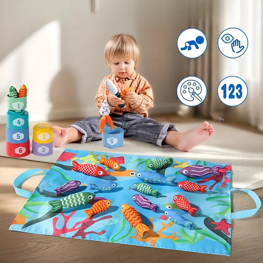 PlüschTeich - Montessori-Spielteich mit Plüsch-Fischen
