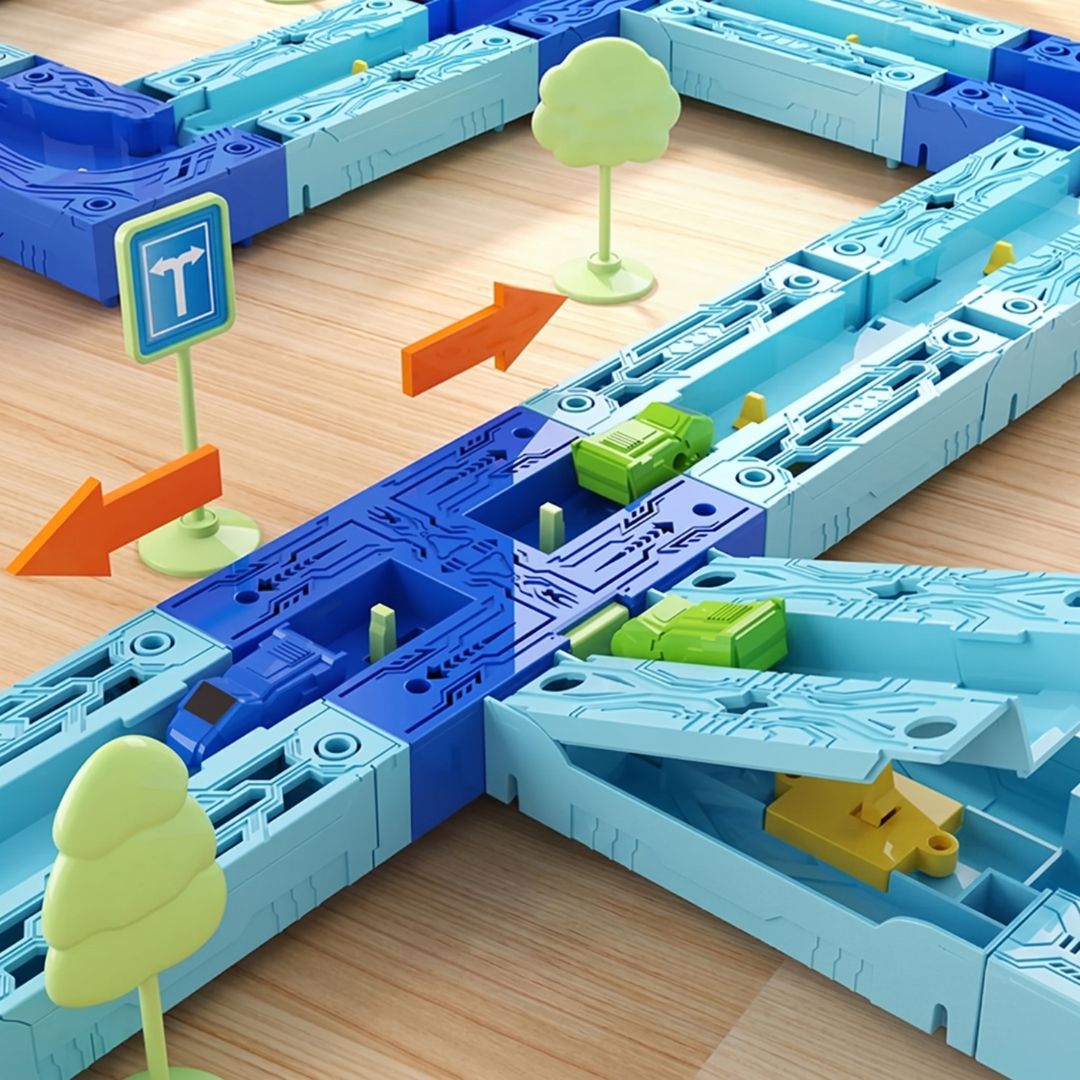 GravityRacer - Renn- und Baustrecken-Set für Kinder