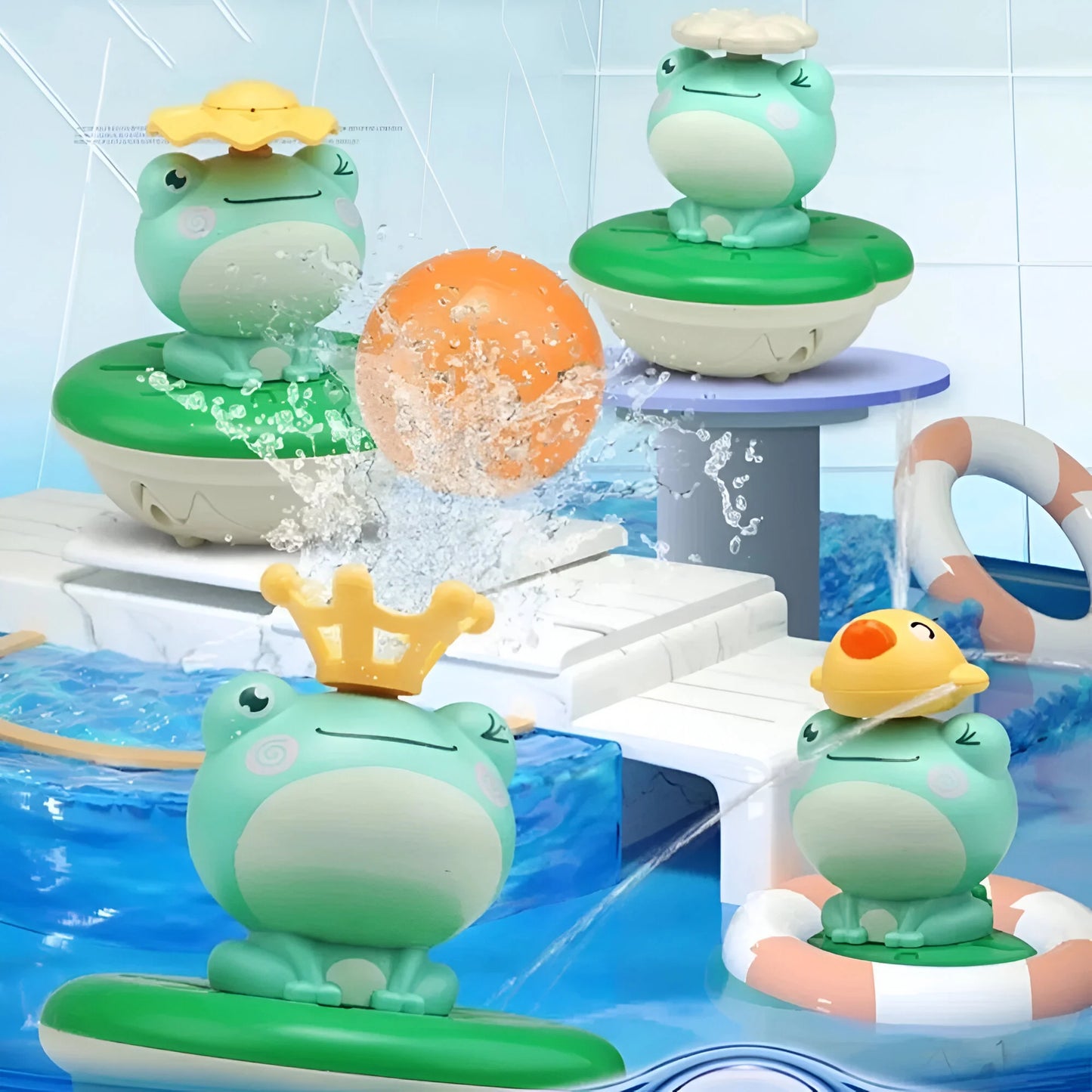 Froschfontäne für die Badewanne