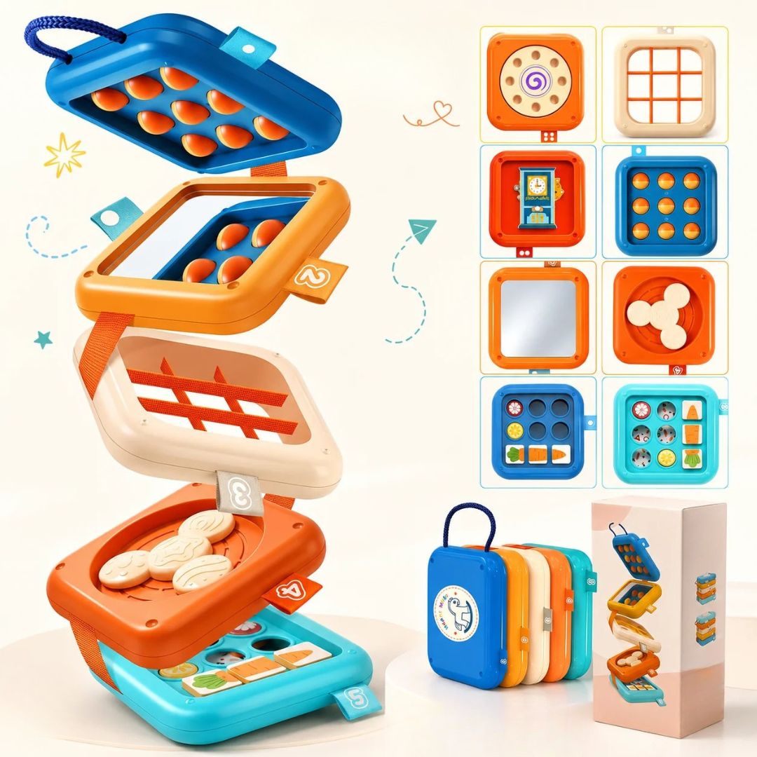 BusyBuddy - Klappbares Montessori-Reisespielzeug