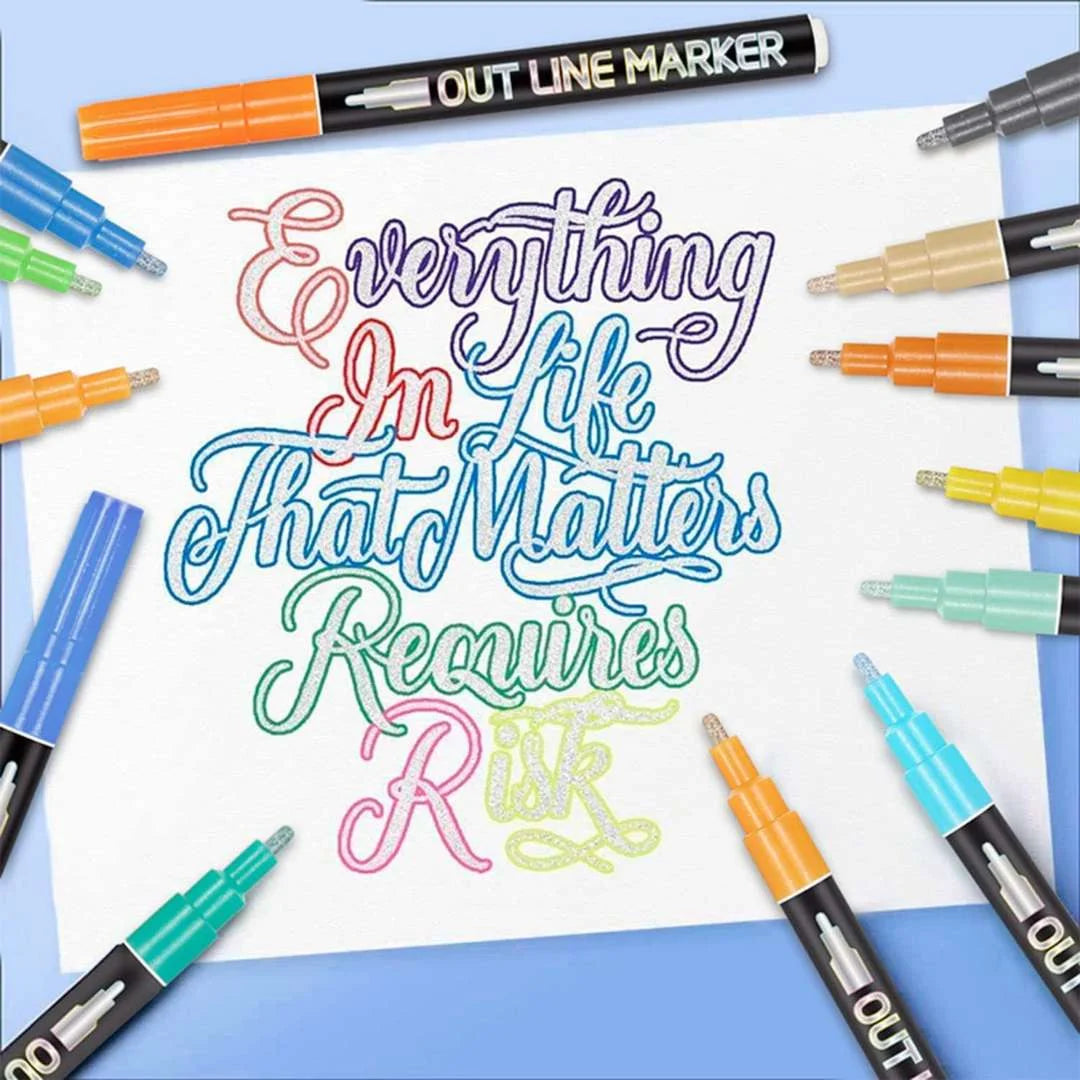 Glitzernde Malstifte