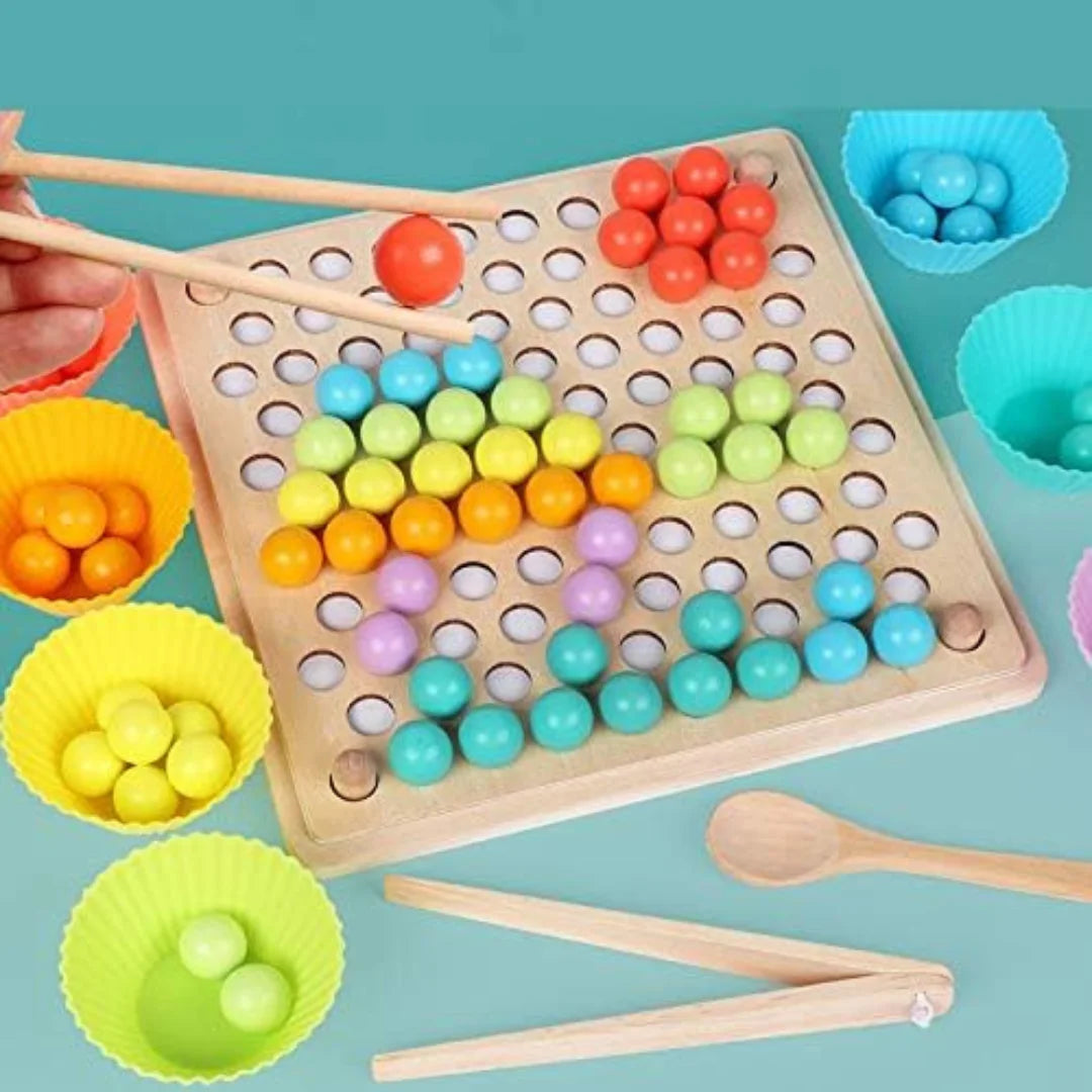 Montessori Holzkugel Sortierspiel