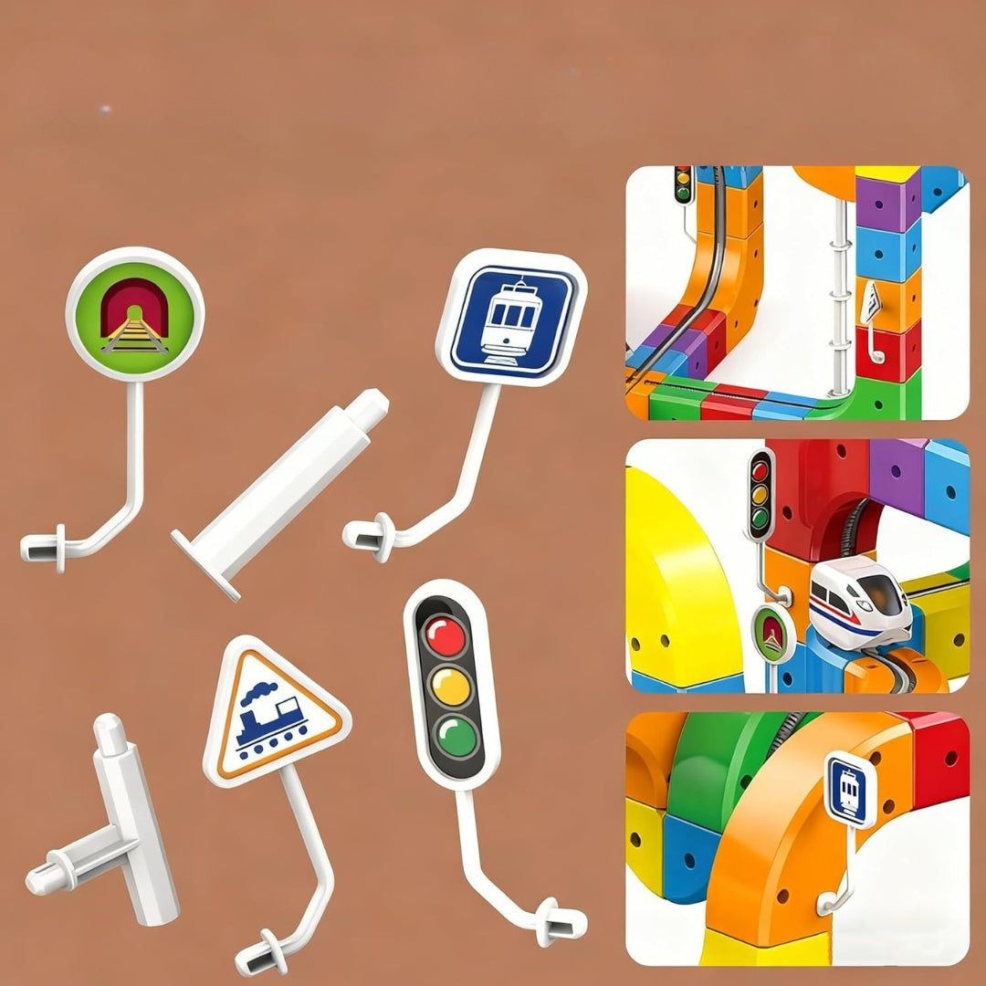 3D RennBahn - Auto- und Zug-Rennstrecke für Kinder