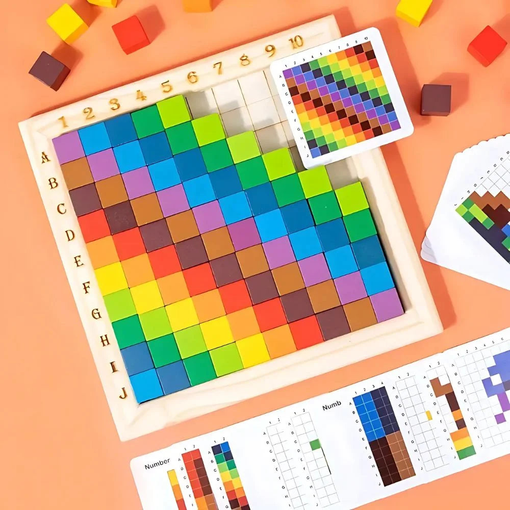 Montessori Farben Baukasten Spiel