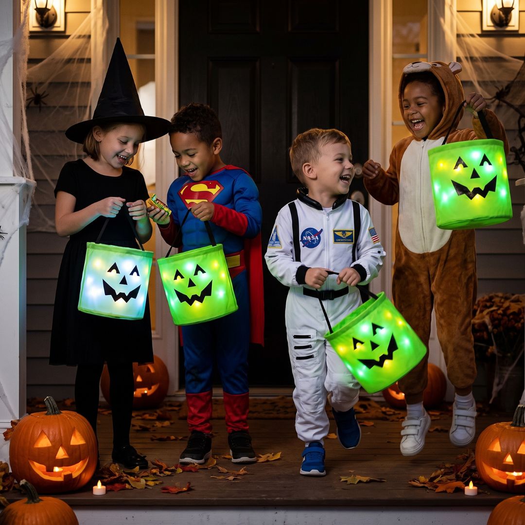 LeuchtTüte - Halloween Süßigkeitentasche mit LED
