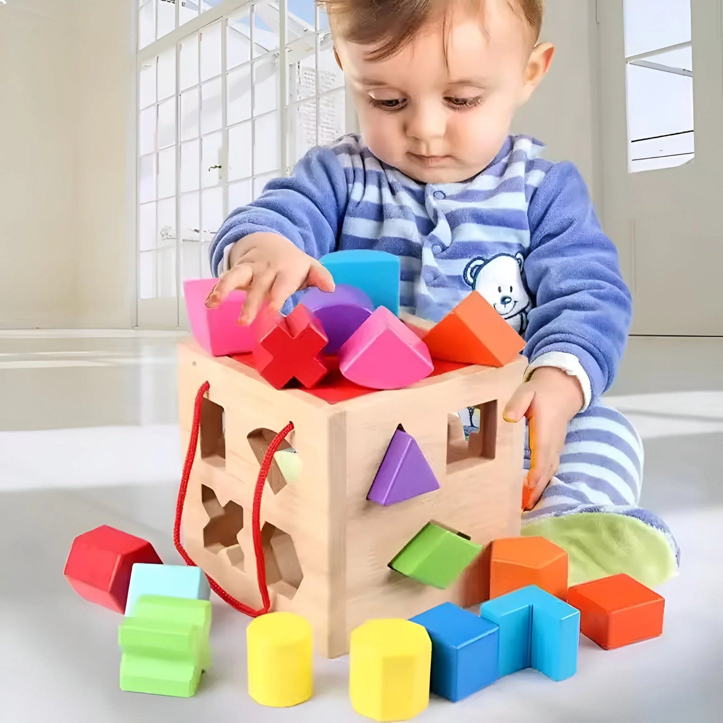 Montessori Formen und Farben Würfel