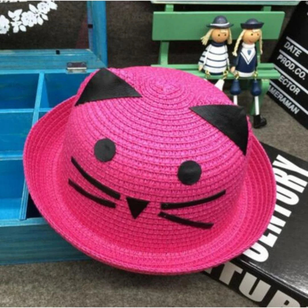 Katzenstrohhut für Kinder