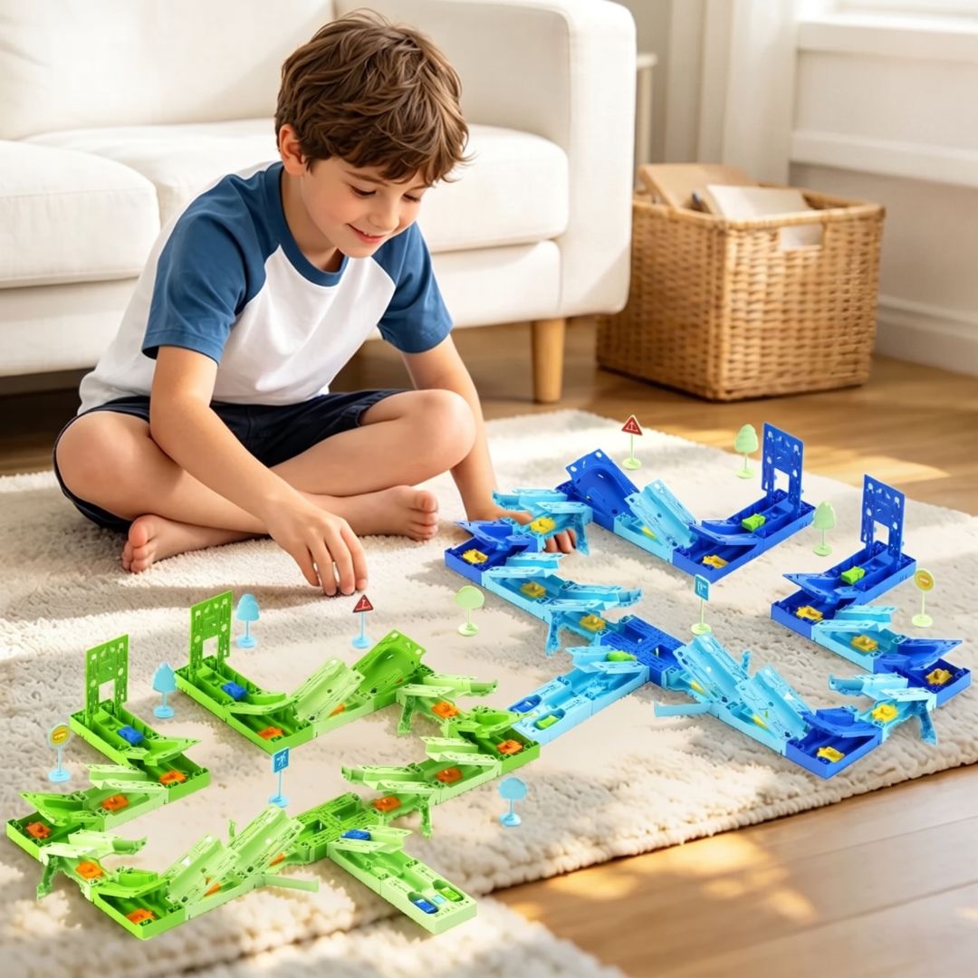 GravityRacer - Renn- und Baustrecken-Set für Kinder