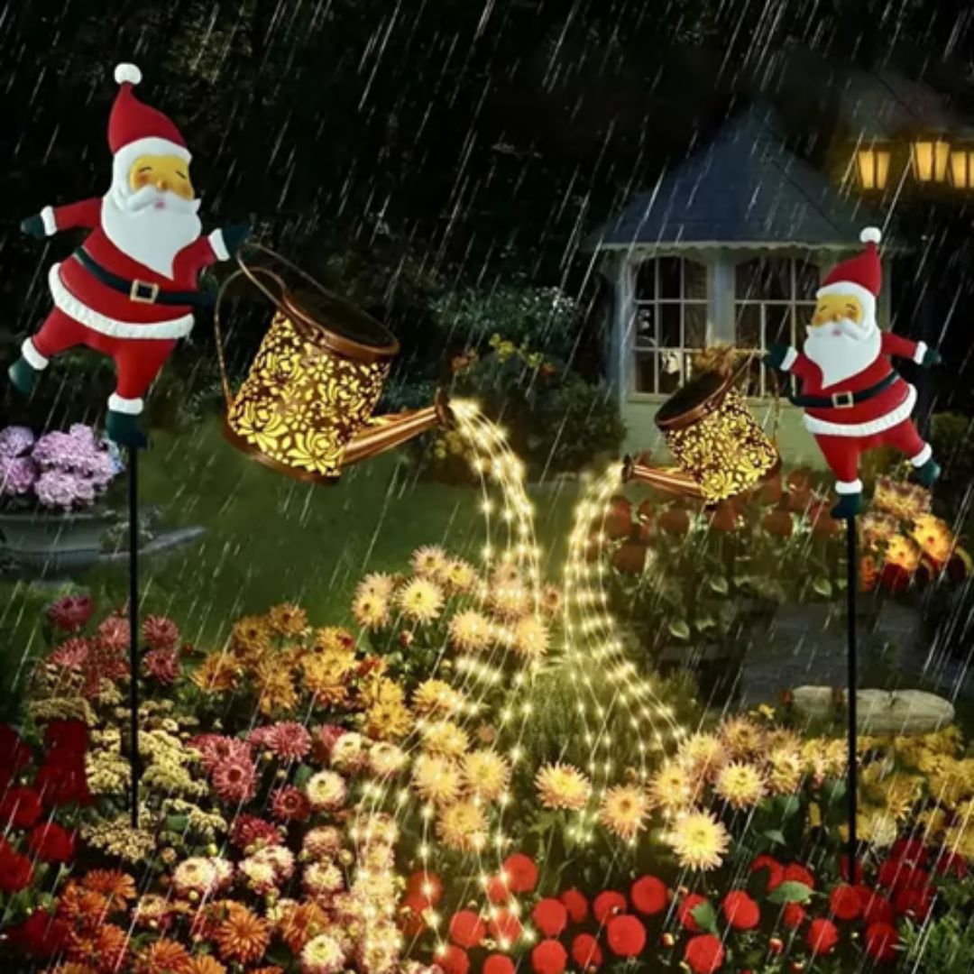 Endlos leuchtende Weihnachtsgießkanne (Solar)