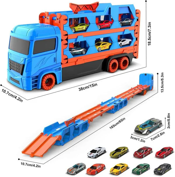 Spielzeug Auto Truck mit Rennstrecke