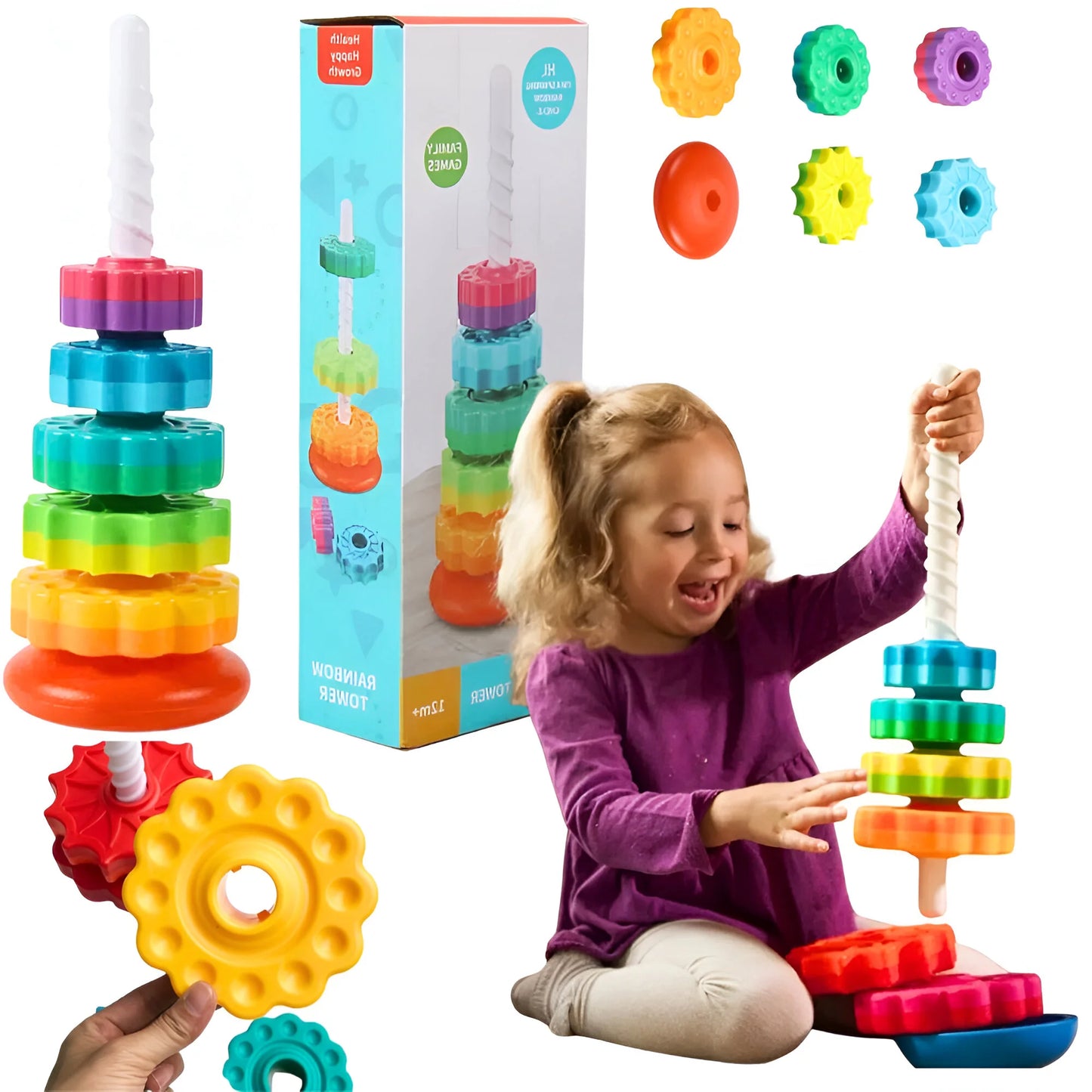 Regenbogen Turm für Kinder