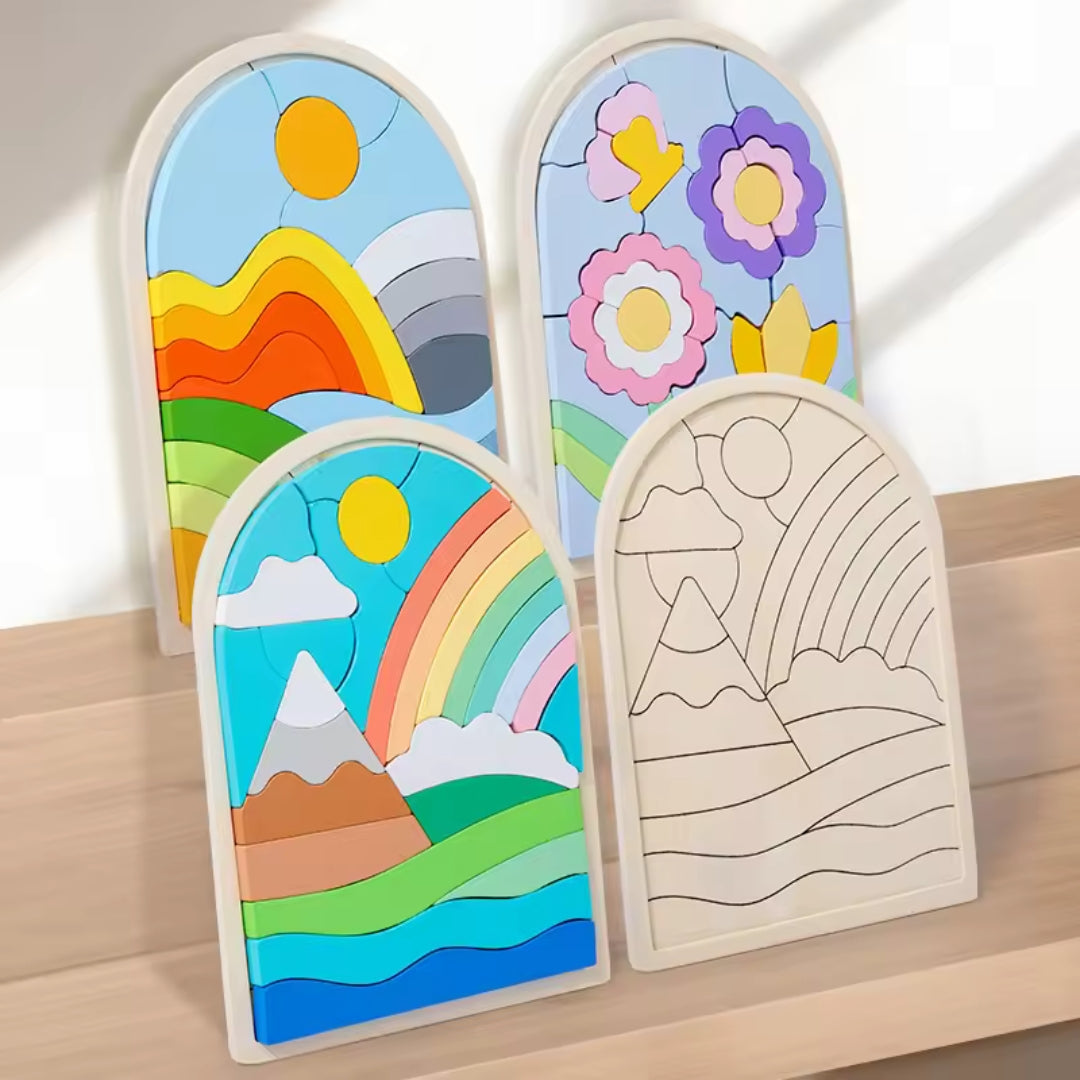 Bunte Regenbogen-Bausteine für Kinder