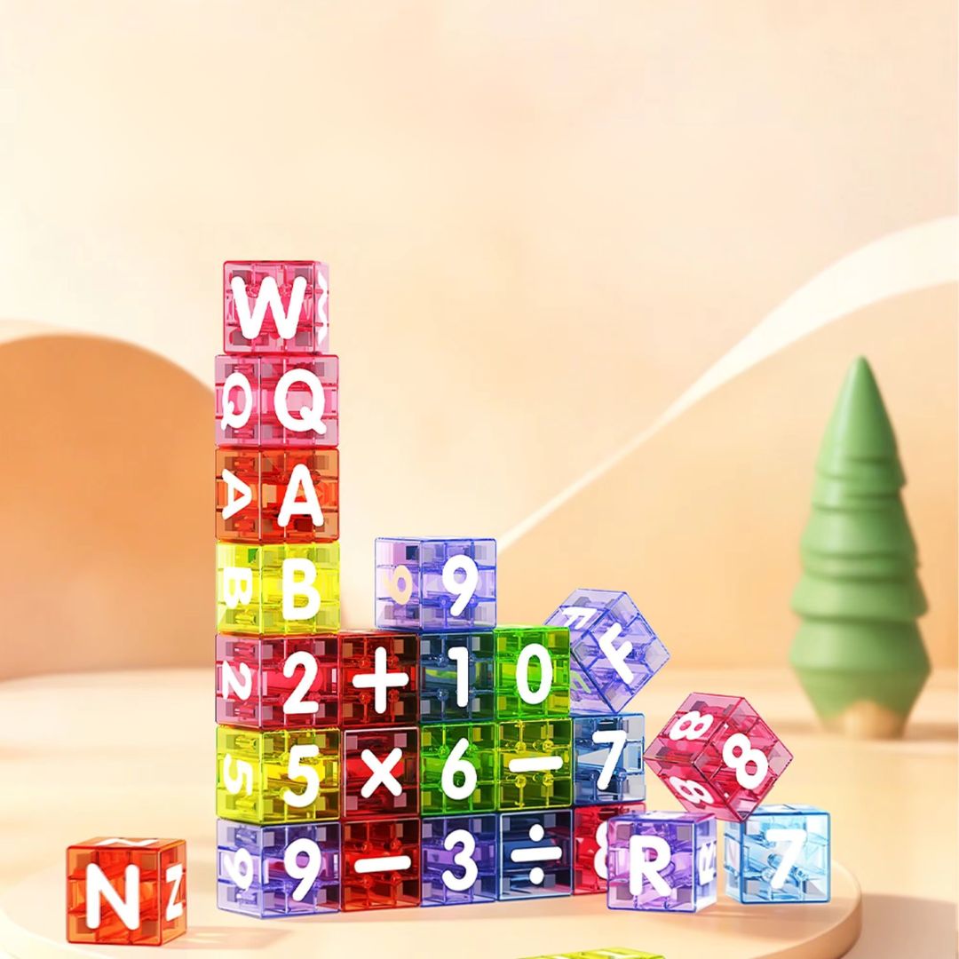 LernWürfel - Magnetisches Buchstaben- und Zahlen-Lernset